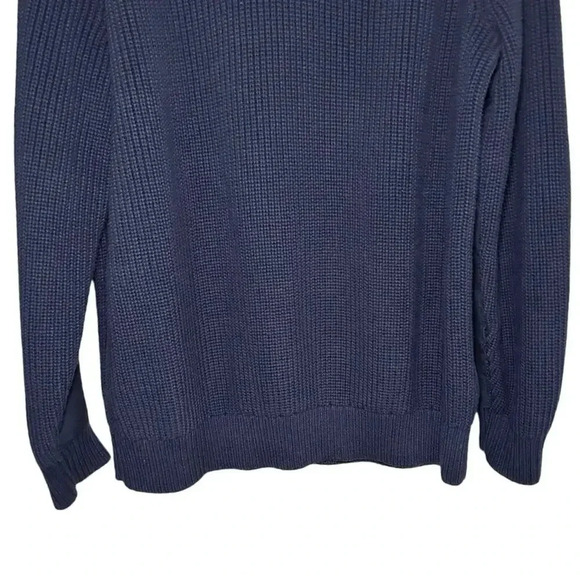 L.L. Bean Men’s Heavyweight Shawl Collar Sweater Navy Blue Size XL - Picture 5 of 7